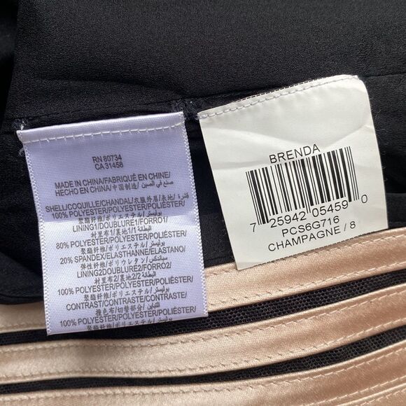 NWT BCBGMAXAZRIA Champagne Cocktail Ribbon Dress - Picture 13 of 16